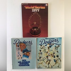 Vintage MLB programs 1977 1978 LA Dodgers, 1977 World Series